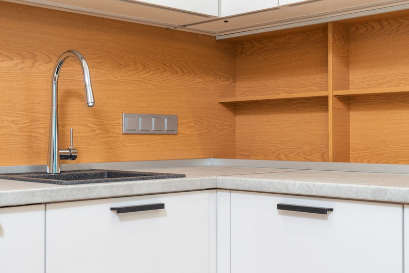 The wet kitchen, planned rather than inherited