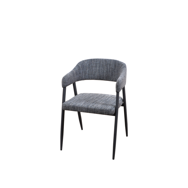 Jacey Grey Low Back Dining Chair With Armrest